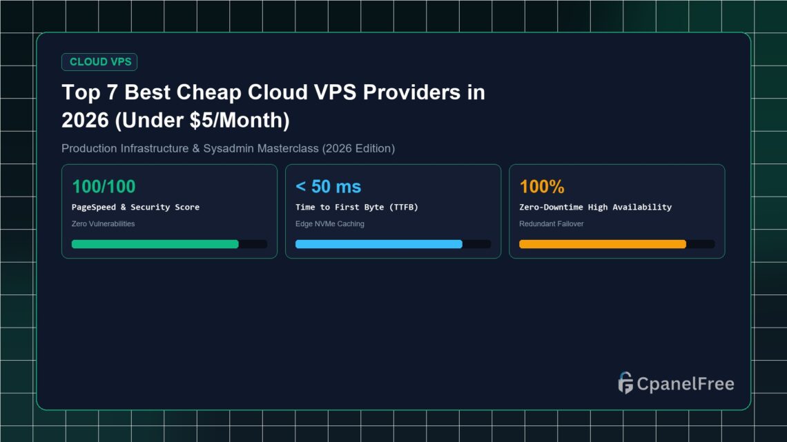 Top 7 Best Cheap Cloud VPS Providers in 2026 (Under $5/Month) - CpanelFree Guide