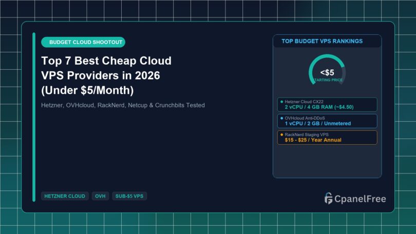 Top 7 Best Cheap Cloud VPS Providers in 2026 (Under $5/Month) - CpanelFree Guide