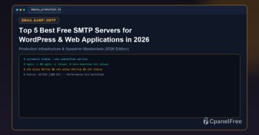 Top 5 Best Free SMTP Servers for WordPress & Web Applications in 2026 - CpanelFree Guide