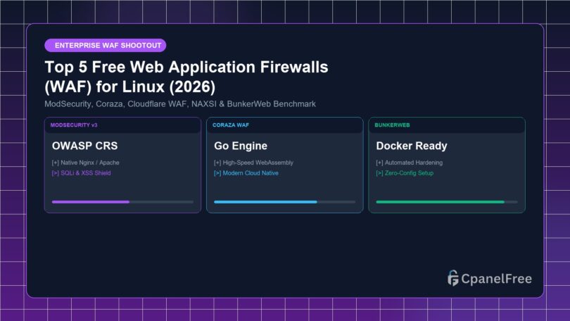 Top 5 Free Web Application Firewalls (WAF) for Linux (2026) - CpanelFree Guide