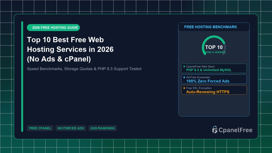 Top 10 Best Free Web Hosting Services in 2026 (No Ads & cPanel) - CpanelFree Guide