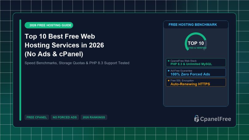 Top 10 Best Free Web Hosting Services in 2026 (No Ads & cPanel) - CpanelFree Guide