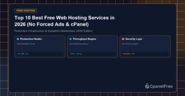 Top 10 Best Free Web Hosting Services in 2026 (No Forced Ads & cPanel) - CpanelFree Guide