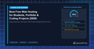Best Free Web Hosting for Students, Portfolio & Coding Projects (2026) - CpanelFree Guide