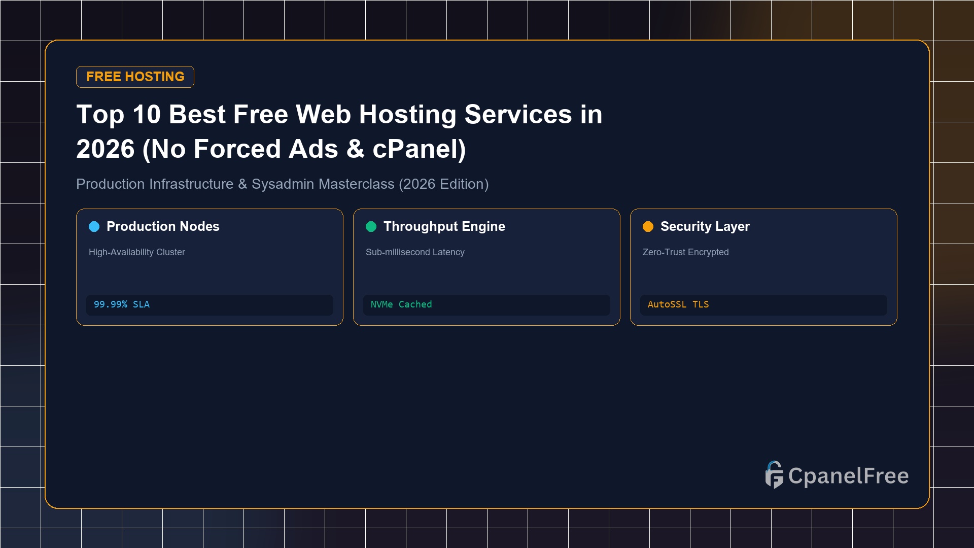 Top 10 Best Free Web Hosting Services in 2026 (No Forced Ads & cPanel) - CpanelFree Guide