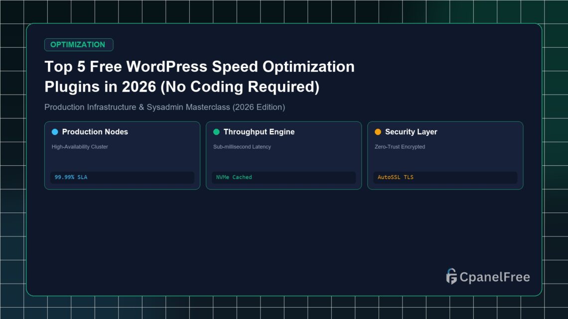 Top 5 Free WordPress Speed Optimization Plugins in 2026 (No Coding Required) - CpanelFree Guide