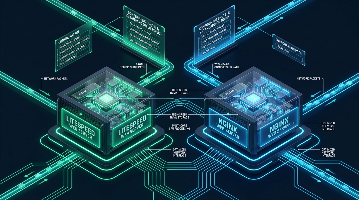 Configuring Brotli and Zstandard Compression on LiteSpeed and NGINX Web Servers - Brotli Zstandard compression web server