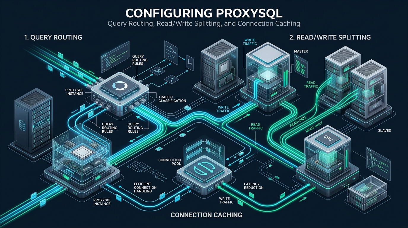 Configuring ProxySQL Query Routing, Read/Write Splitting, and Connection Caching - ProxySQL read write split configuration