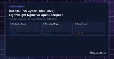 HestiaCP vs CyberPanel (2026): Lightweight Nginx vs OpenLiteSpeed Benchmark - CpanelFree Guide