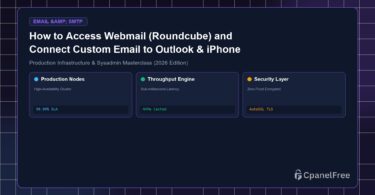 How to Access Webmail (Roundcube) and Connect Custom Email to Outlook & iPhone - CpanelFree Guide