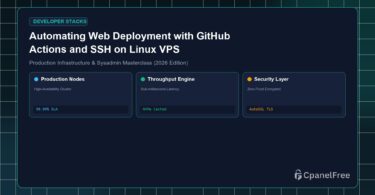 Automating Web Deployment with GitHub Actions and SSH on Linux VPS - CpanelFree Guide