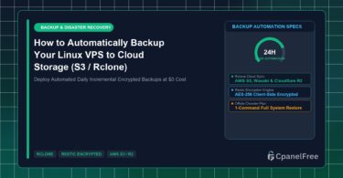 How to Automatically Backup Your Linux VPS to Cloud Storage (S3 / Rclone) - CpanelFree Guide