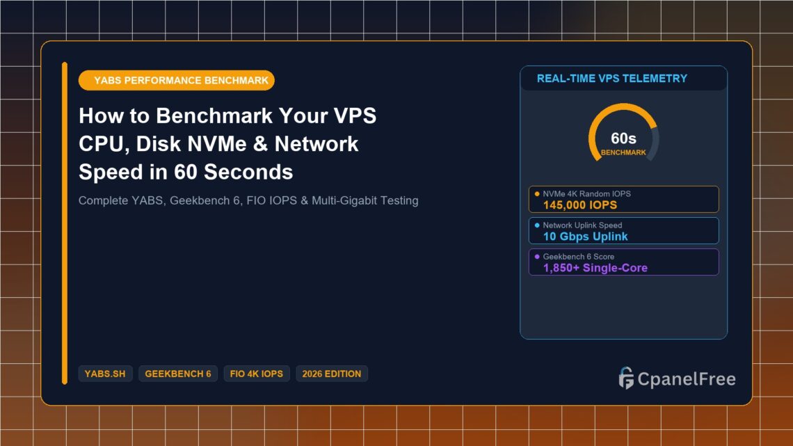 How to Benchmark Your VPS CPU, Disk NVMe & Network Speed in 60 Seconds - CpanelFree Guide