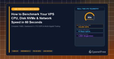 How to Benchmark Your VPS CPU, Disk NVMe & Network Speed in 60 Seconds - CpanelFree Guide
