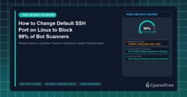 How to Change Default SSH Port on Linux to Block 99% of Bot Scanners - CpanelFree Guide