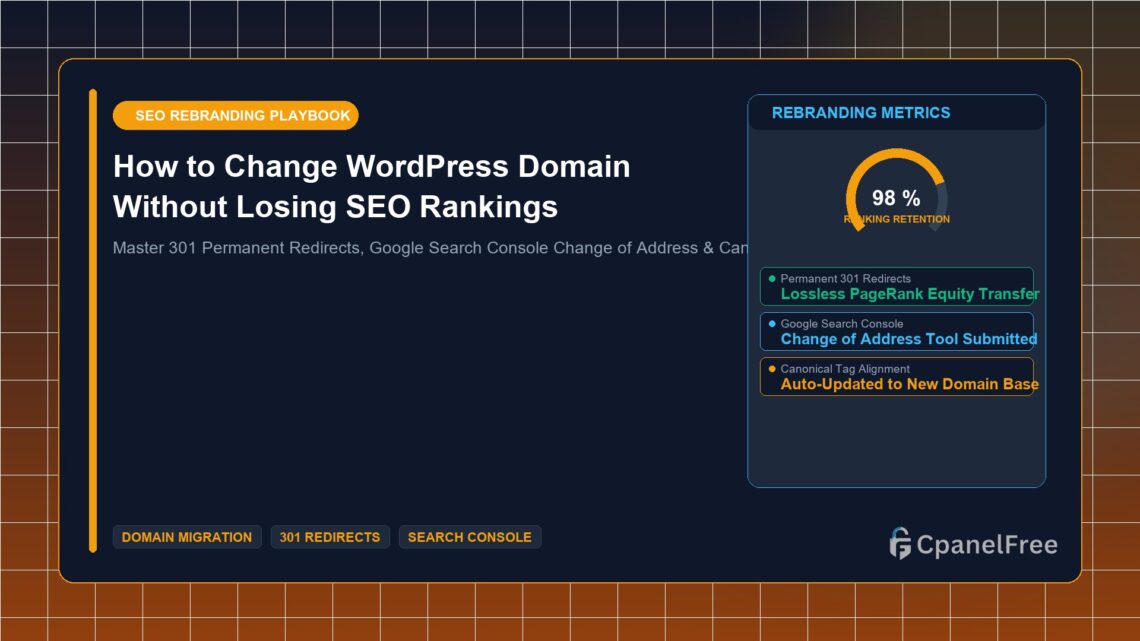 How to Change WordPress Domain Without Losing SEO Rankings - CpanelFree Guide