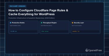How to Configure Cloudflare Page Rules & Cache Everything for WordPress - CpanelFree Guide
