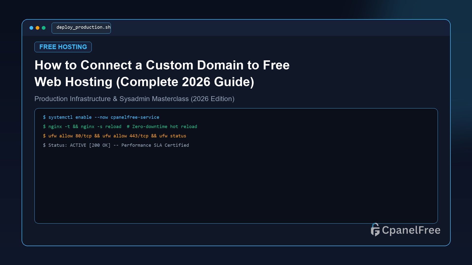 How to Connect a Custom Domain to Free Web Hosting (Complete 2026 Guide) - CpanelFree Guide