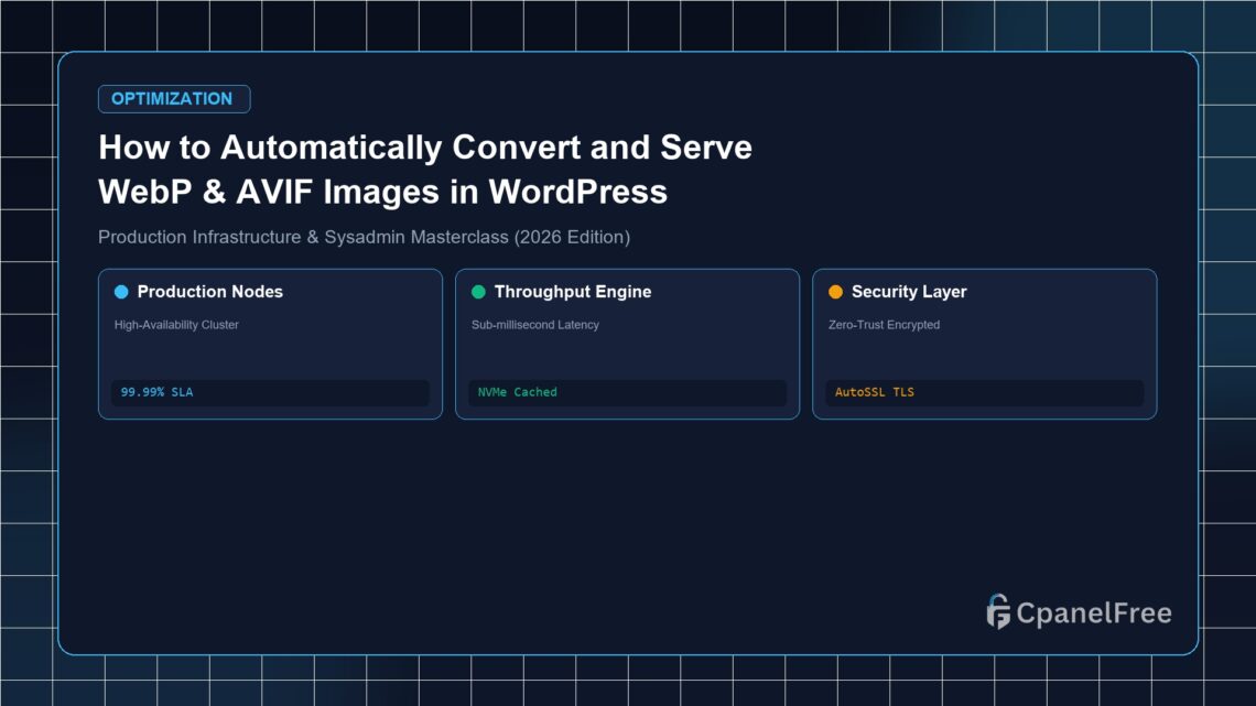 How to Automatically Convert and Serve WebP & AVIF Images in WordPress - CpanelFree Guide