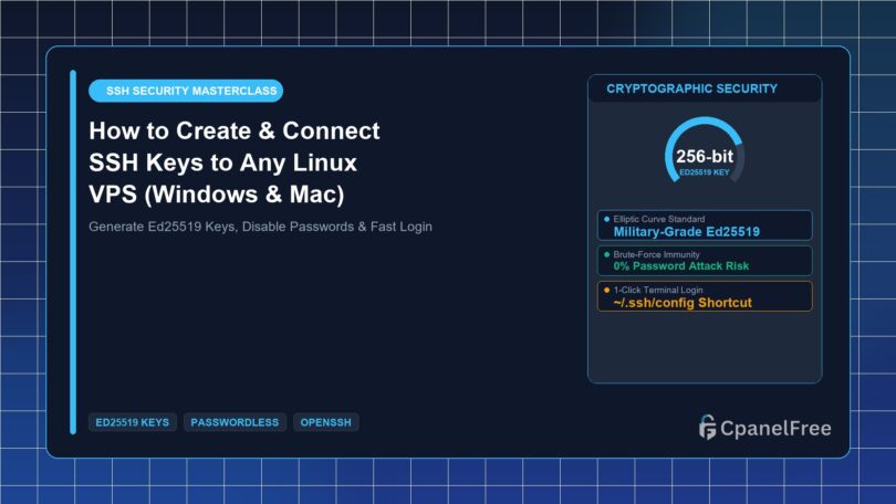 How to Create & Connect SSH Keys to Any Linux VPS (Windows & Mac) - CpanelFree Guide