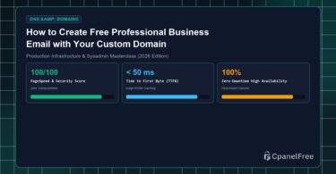 How to Create Free Professional Business Email with Your Custom Domain - CpanelFree Guide
