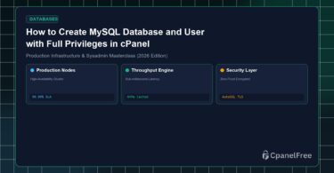 How to Create MySQL Database and User with Full Privileges in cPanel - CpanelFree Guide