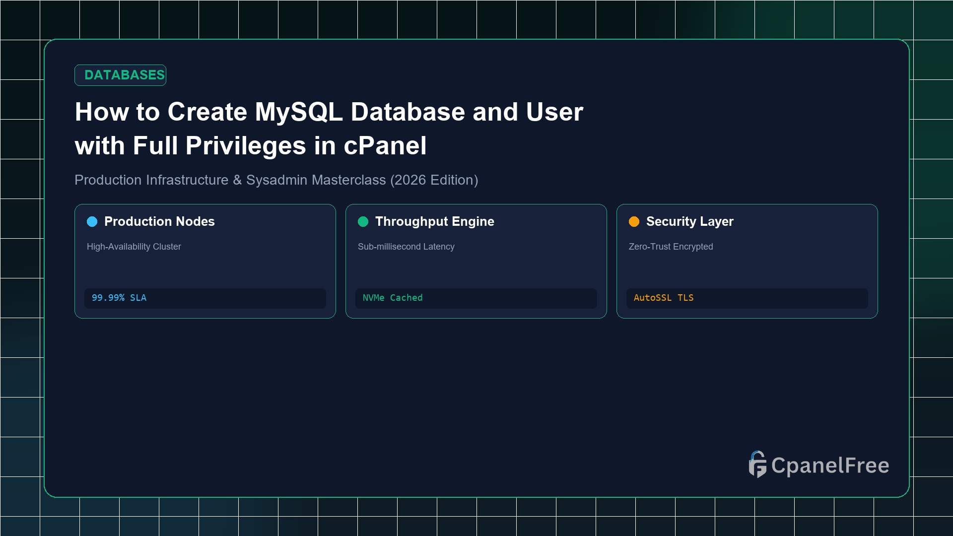 How to Create MySQL Database and User with Full Privileges in cPanel - CpanelFree Guide