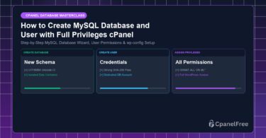 How to Create MySQL Database and User with Full Privileges cPanel - CpanelFree Guide