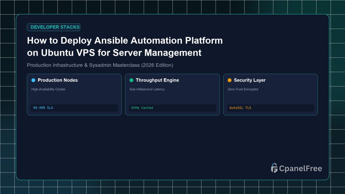 How to Deploy Ansible Automation Platform on Ubuntu VPS for Server Management - CpanelFree Guide