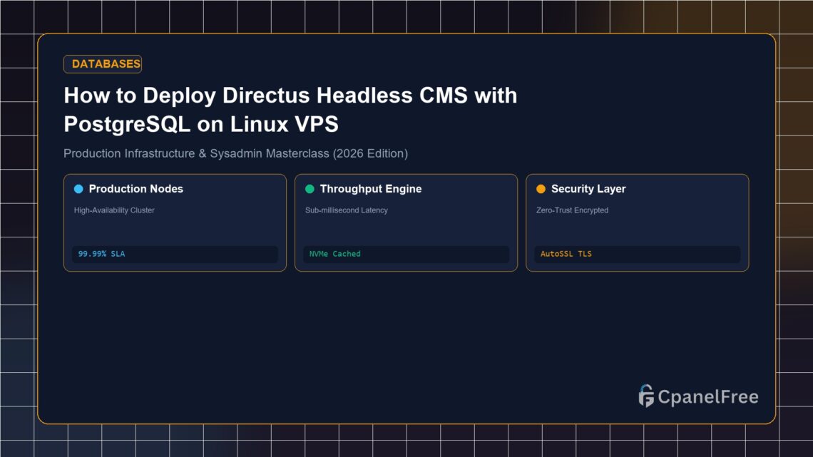 How to Deploy Directus Headless CMS with PostgreSQL on Linux VPS - CpanelFree Guide
