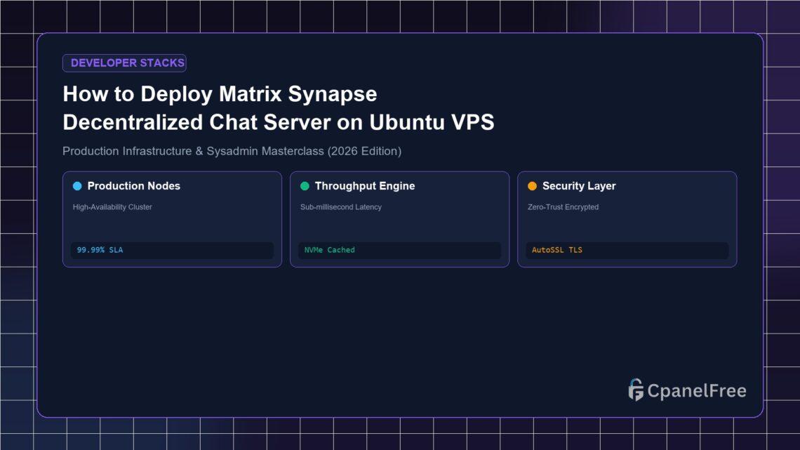How to Deploy Matrix Synapse Decentralized Chat Server on Ubuntu VPS - CpanelFree Guide