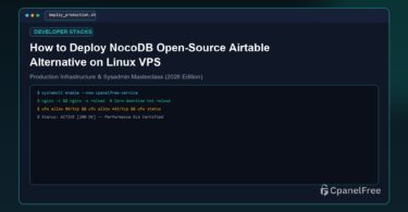How to Deploy NocoDB Open-Source Airtable Alternative on Linux VPS - CpanelFree Guide