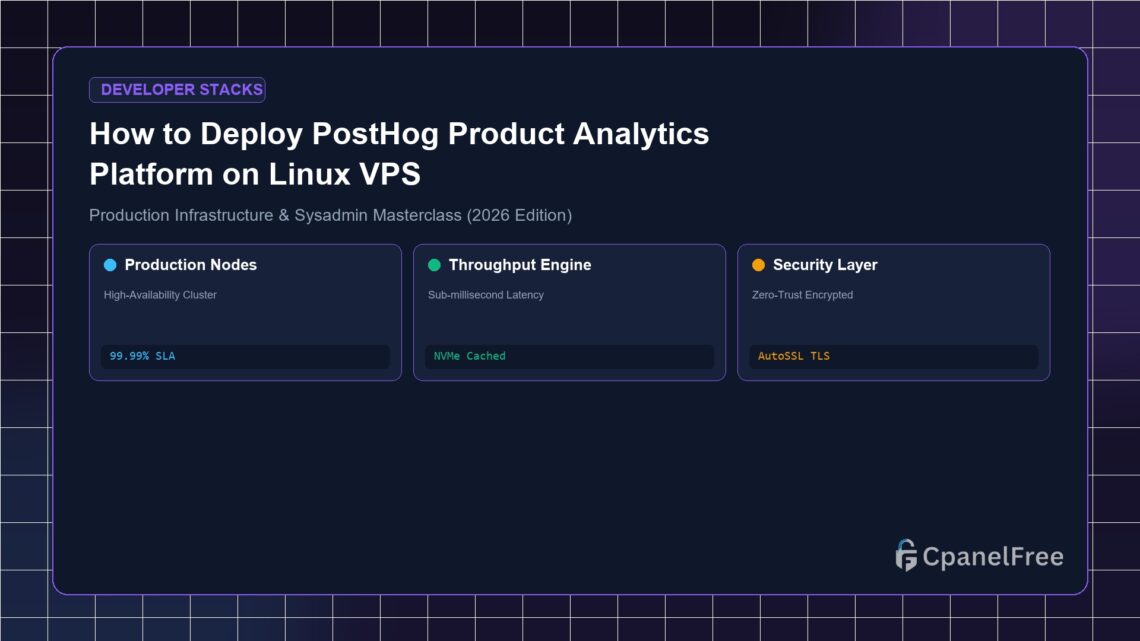 How to Deploy PostHog Product Analytics Platform on Linux VPS - CpanelFree Guide
