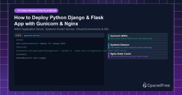 How to Deploy Python Django & Flask App with Gunicorn & Nginx - CpanelFree Guide