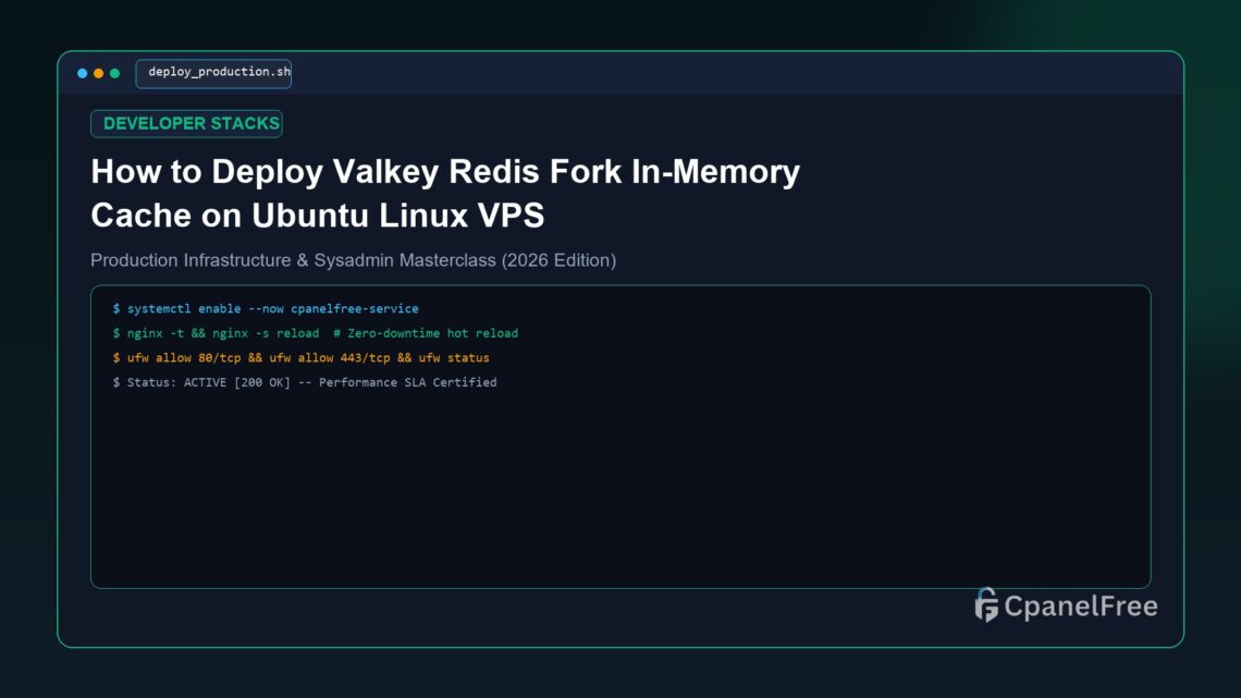 How to Deploy Valkey Redis Fork In-Memory Cache on Ubuntu Linux VPS - CpanelFree Guide