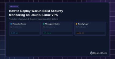 How to Deploy Wazuh SIEM Security Monitoring on Ubuntu Linux VPS - CpanelFree Guide