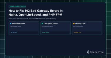How to Fix 502 Bad Gateway Errors in Nginx, OpenLiteSpeed, and PHP-FPM - CpanelFree Guide