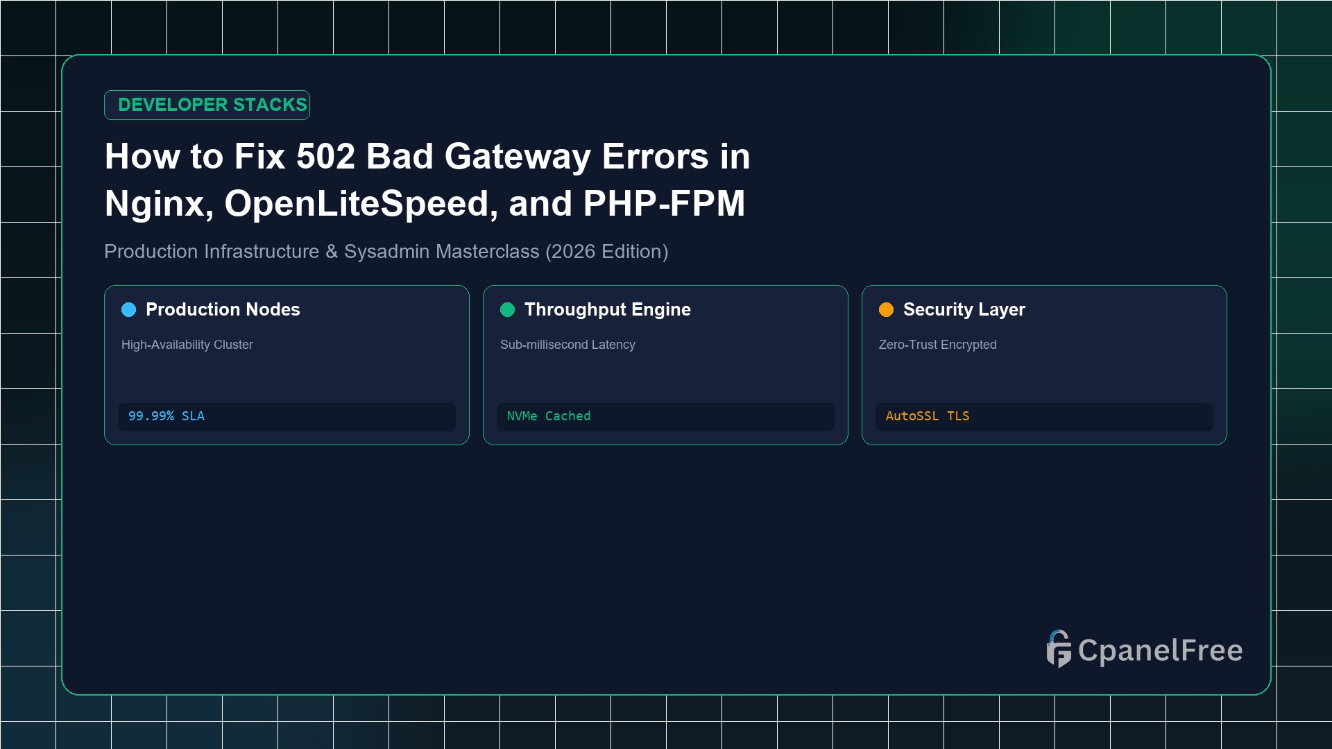 How to Fix 502 Bad Gateway Errors in Nginx, OpenLiteSpeed, and PHP-FPM - CpanelFree Guide
