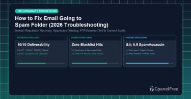 How to Fix Email Going to Spam Folder (2026 Troubleshooting) - CpanelFree Guide