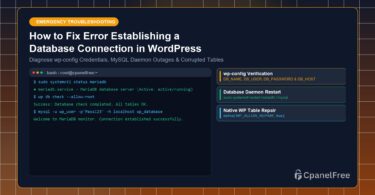How to Fix Error Establishing a Database Connection in WordPress - CpanelFree Guide