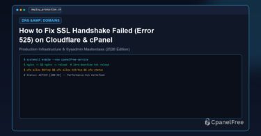 How to Fix SSL Handshake Failed (Error 525) on Cloudflare & cPanel - CpanelFree Guide