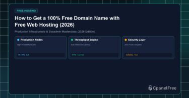 How to Get a 100% Free Domain Name with Free Web Hosting (2026) - CpanelFree Guide