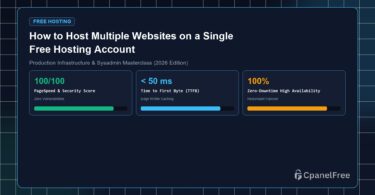 How to Host Multiple Websites on a Single Free Hosting Account - CpanelFree Guide