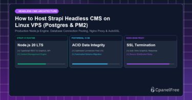 How to Host Strapi Headless CMS on Linux VPS (Postgres & PM2) - CpanelFree Guide