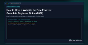 How to Host a Website for Free Forever: Complete Beginner Guide (2026) - CpanelFree Guide
