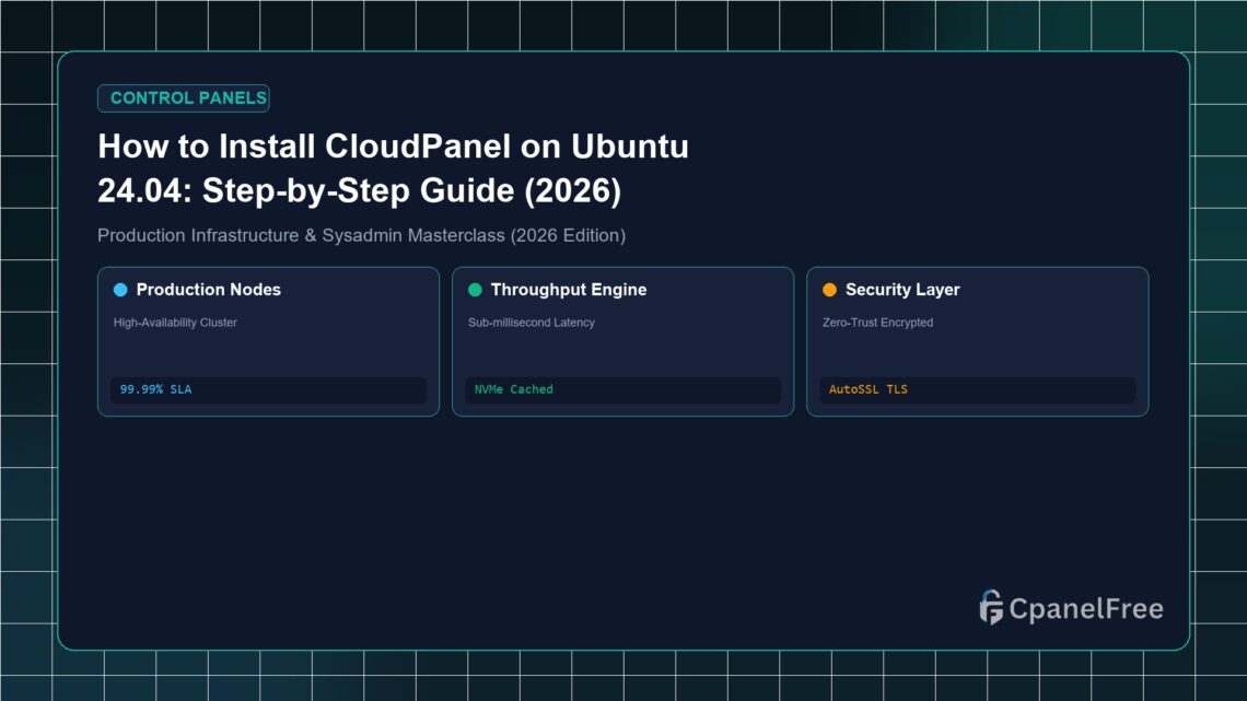 How to Install CloudPanel on Ubuntu 24.04: Step-by-Step Guide (2026) - CpanelFree Guide