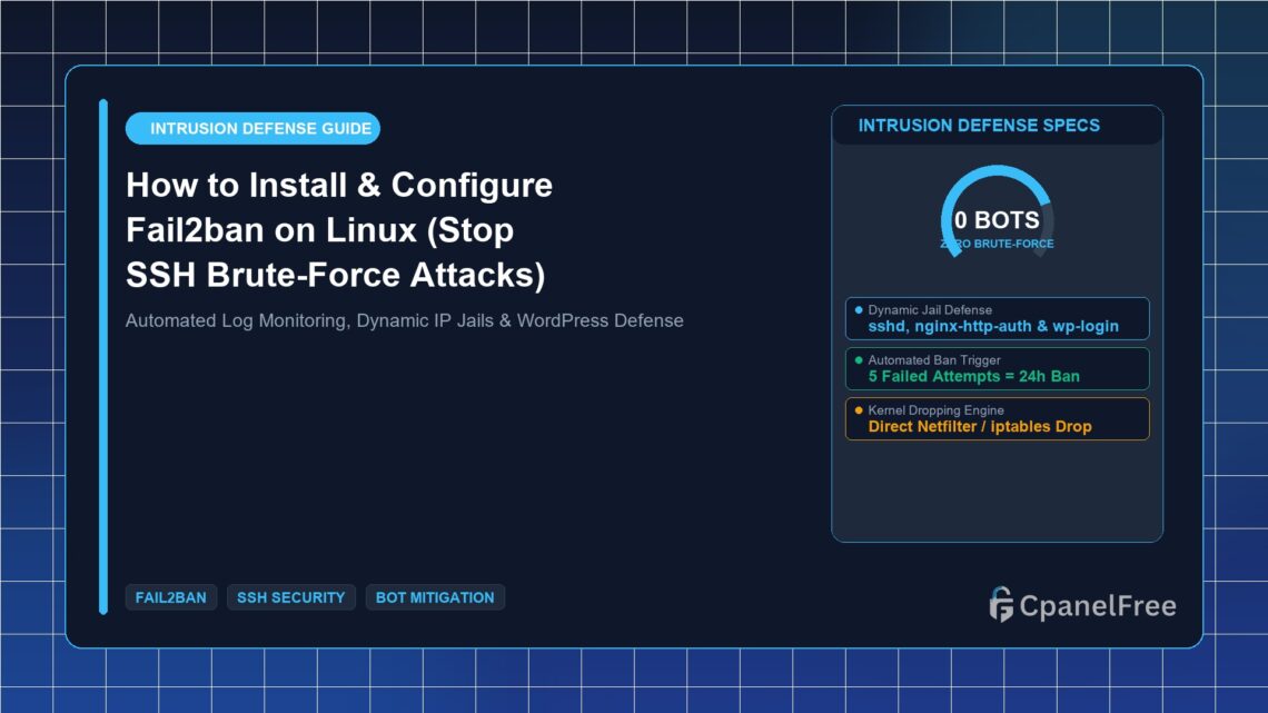 How to Install & Configure Fail2ban on Linux (Stop SSH Brute-Force Attacks) - CpanelFree Guide