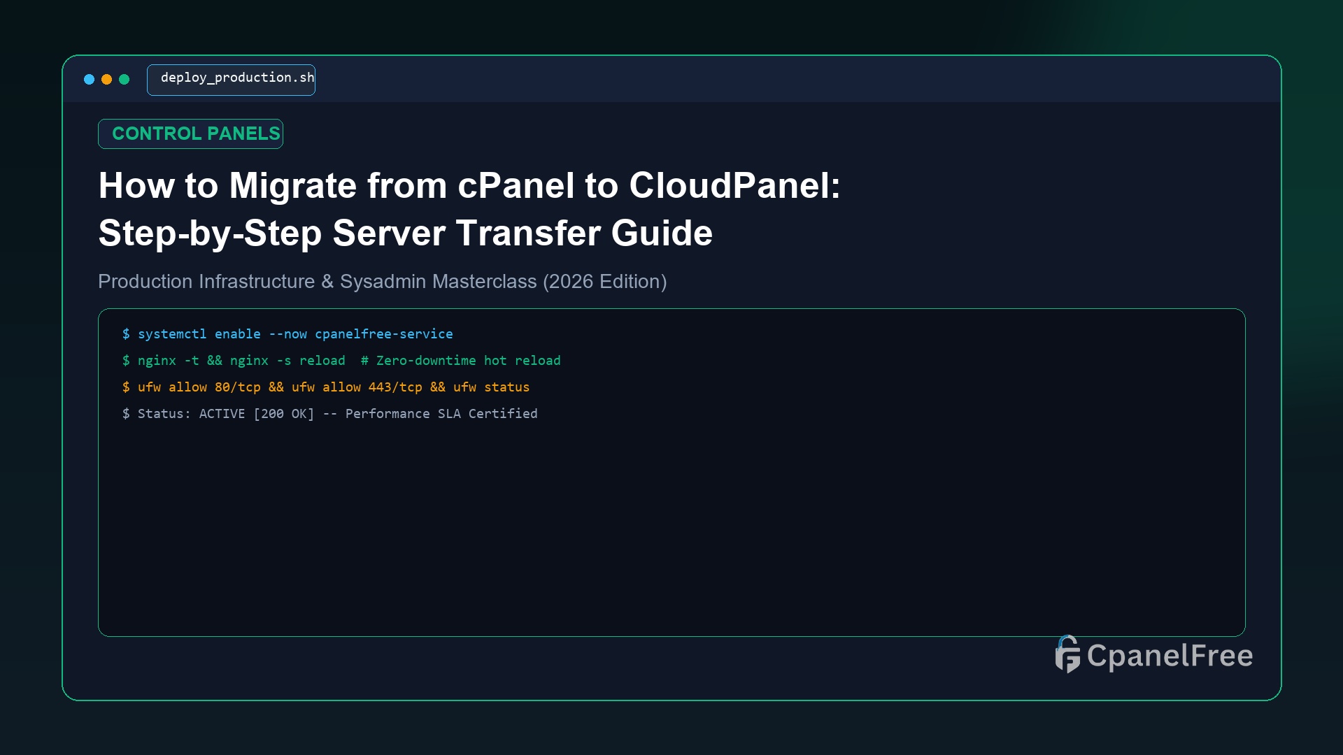 How to Migrate from cPanel to CloudPanel: Step-by-Step Server Transfer Guide - CpanelFree Guide