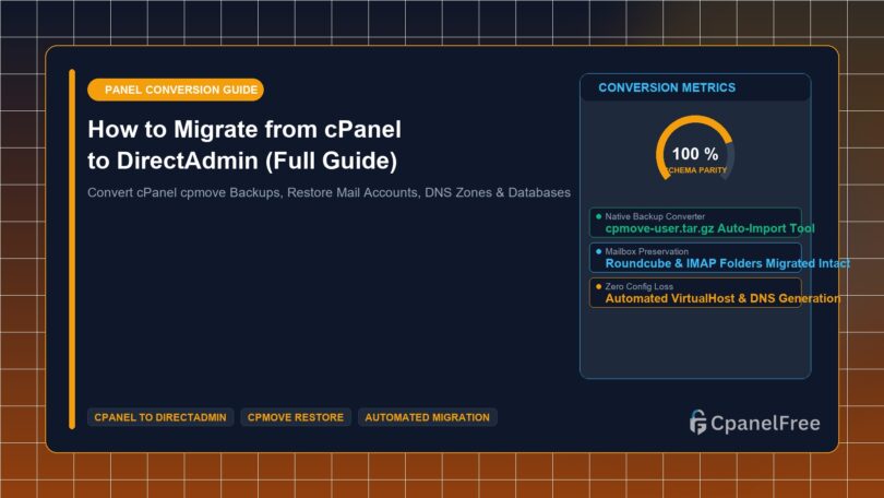 How to Migrate from cPanel to DirectAdmin (Full Guide) - CpanelFree Guide