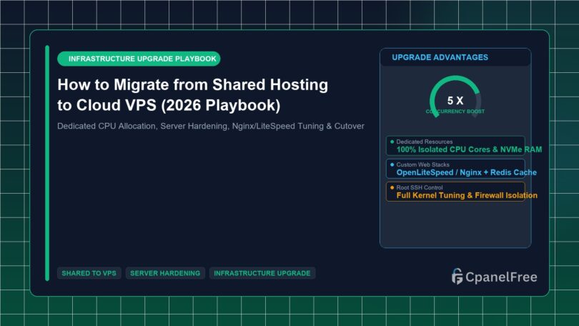 How to Migrate from Shared Hosting to Cloud VPS (2026 Playbook) - CpanelFree Guide